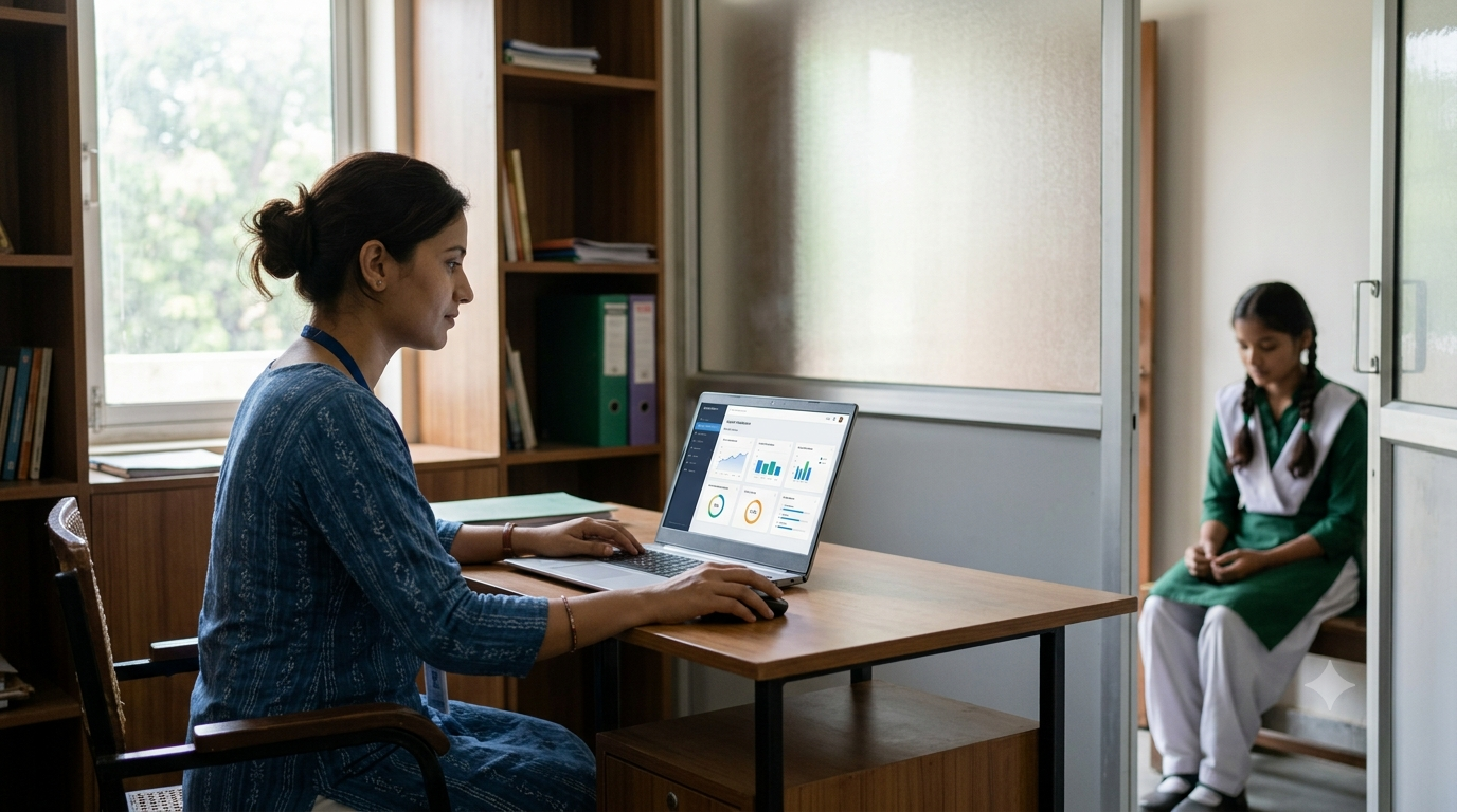 A counsellor using ManoSetu