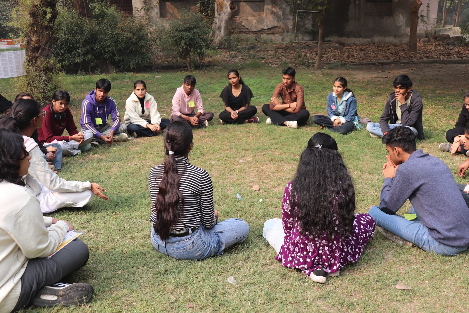 Young people in a RISE circle