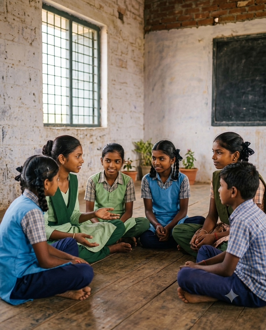 A small-group RISE session
